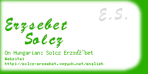 erzsebet solcz business card